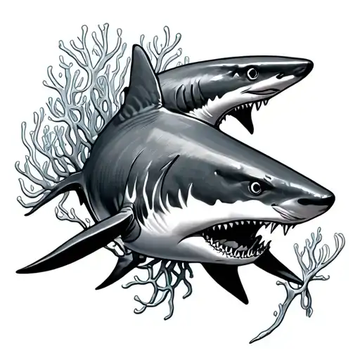 Shark And Coral
