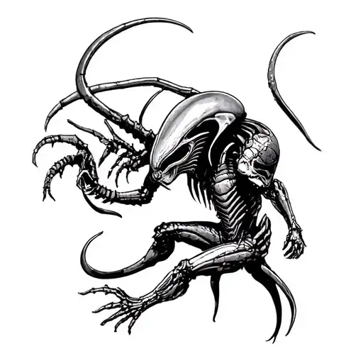 Alien Vs Predator Fighting Alien