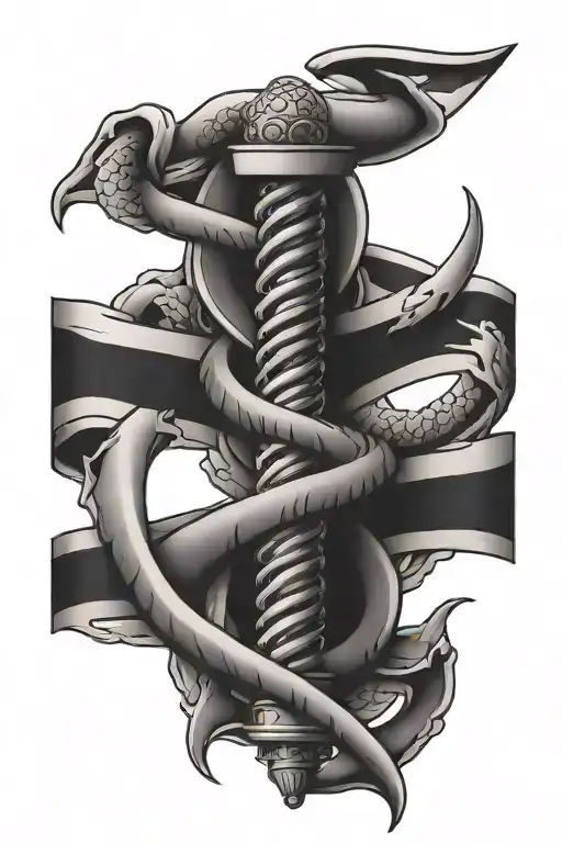 Rod Of Asclepius With Union Jack Background