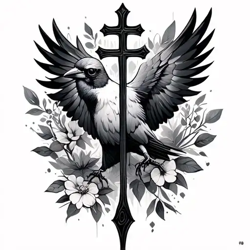 Cross With Bird