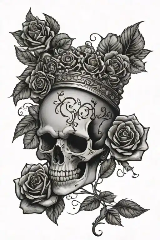 Skull And Roses Queen