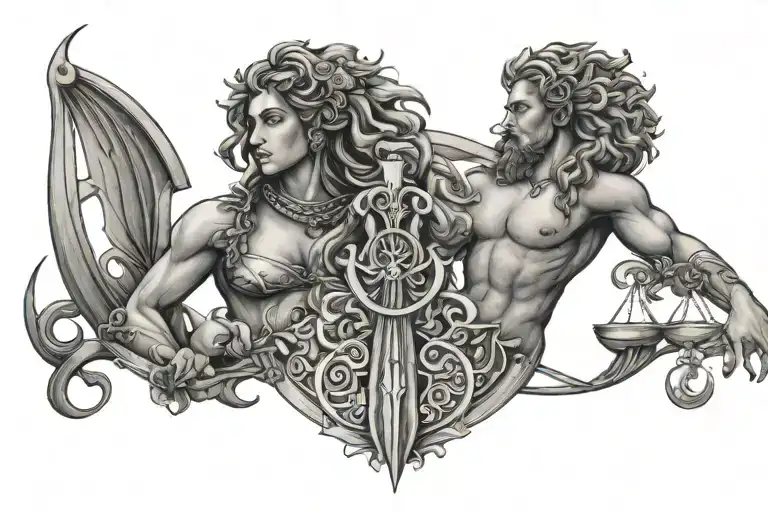 Libra Zodiac Sign And Leo Zodiac Sign Intertwined
