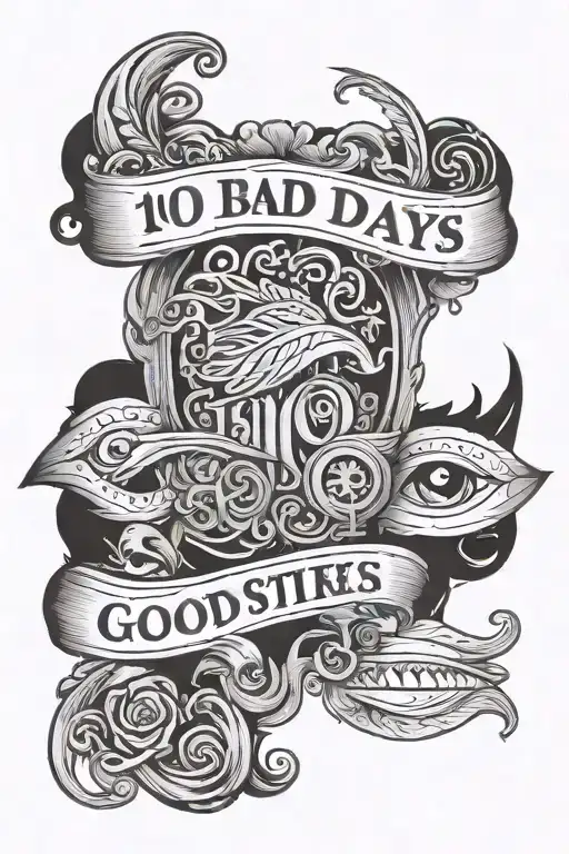 A Design Featuring The Phrase '100 Bad Days Equal 100 Good Stories' In A Unique And Eye-catching Way