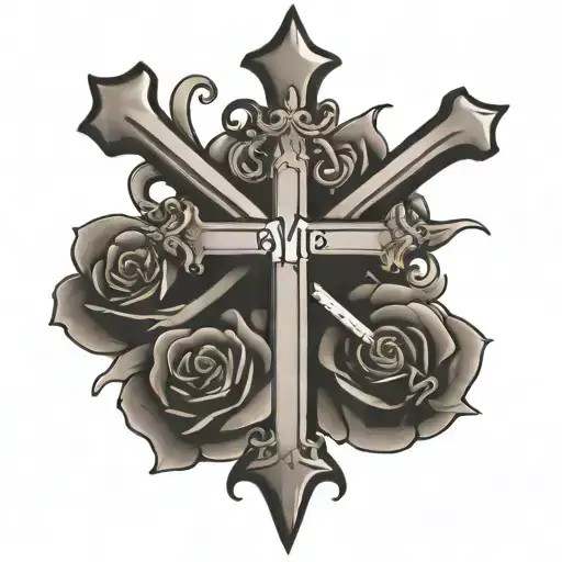 Cross With Mom And Dad Name
