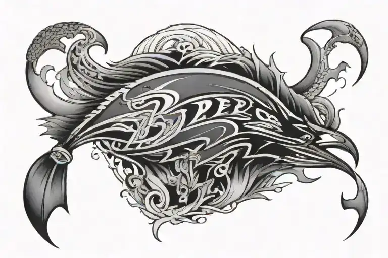 Deonte With Ocean Around And Baltimore Ravens Things