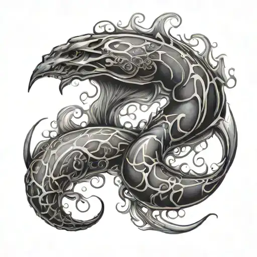 Cancer Sign With Black Background With Smoke Effect