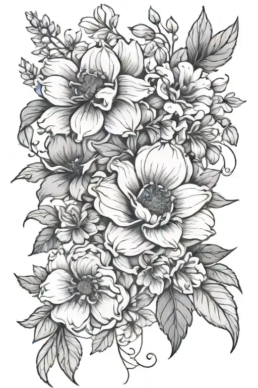 Birth Flowers Intertwined