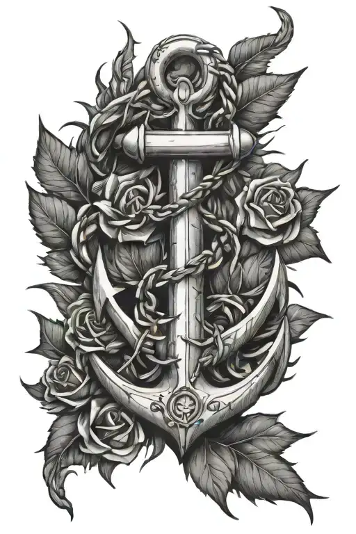 Anchor With Thorns Wrapped