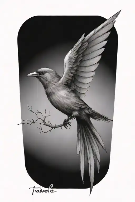 Name And Bird Flying