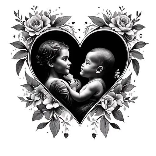 Tatoo For A Women To Show Love Tp Husband And Baby