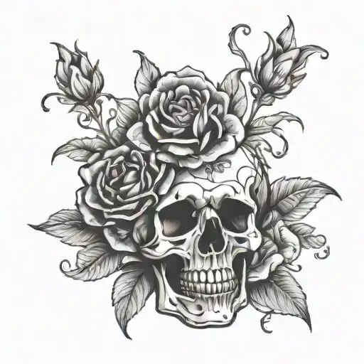 Skulls Money And Carnations