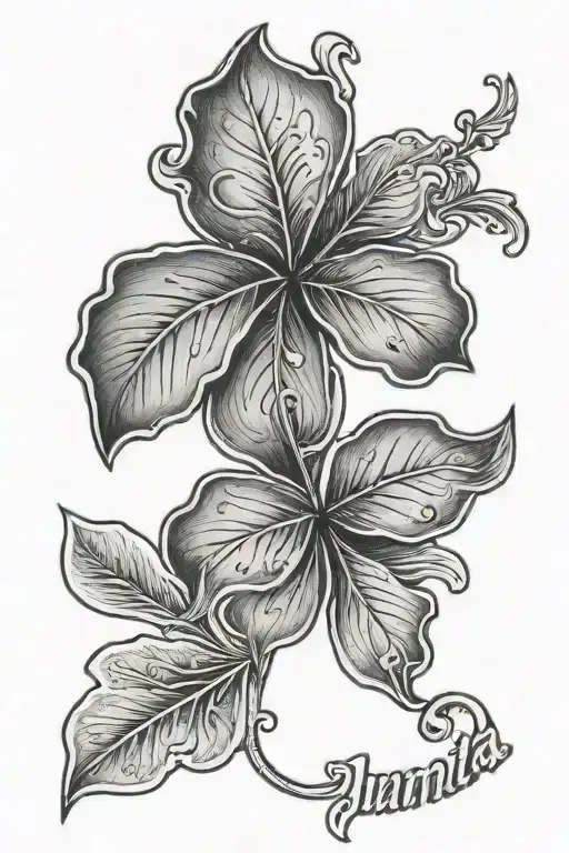 A Four Leaf Cloufer With The Name Juanita Over It