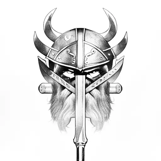 A Fierce Viking Warrior Holding A Hammer And An Insulin Pen