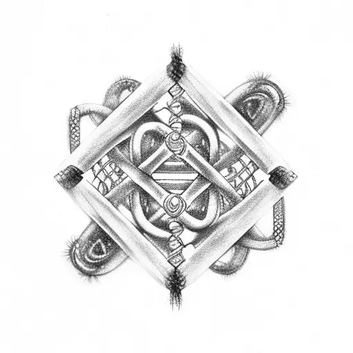 A Stylized Dna Double Helix With The Phi Symbol