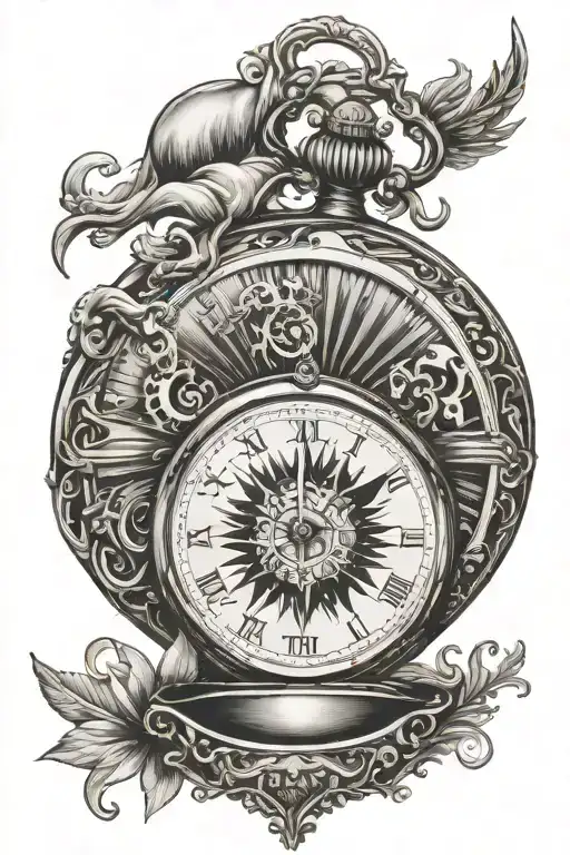 Sun Pocket Watch With First Name Helios