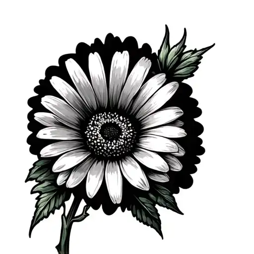 Daisy And Larkspur Flower