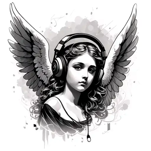 Angel With Headphones Music