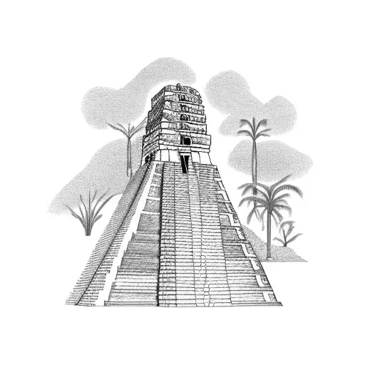 Quetzal Posing On Mayan Ruin Tikal