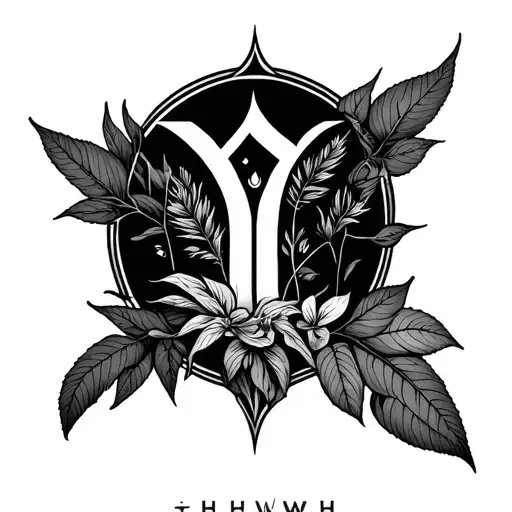 Yhwh Nature Tattoo Design
