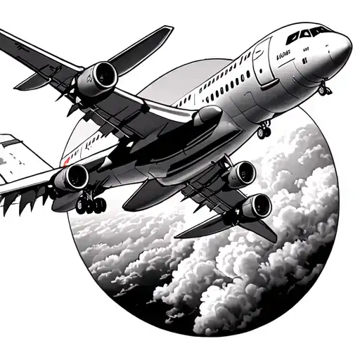 Airplane Travel Tattoo Taking Off