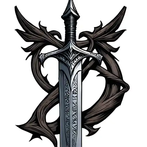 Rogue Style Dagger With Norse Runes