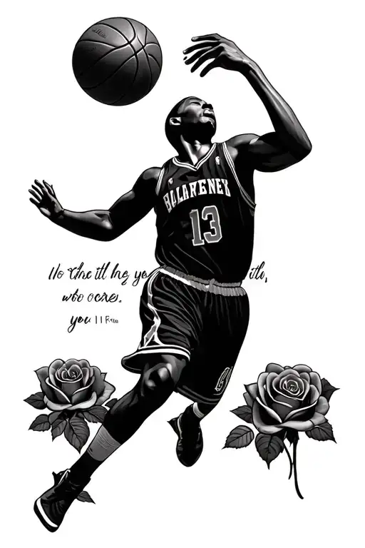 Basketball Roses Bible Verse Written
