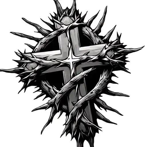 Christian Cross With Thorns Wrapping