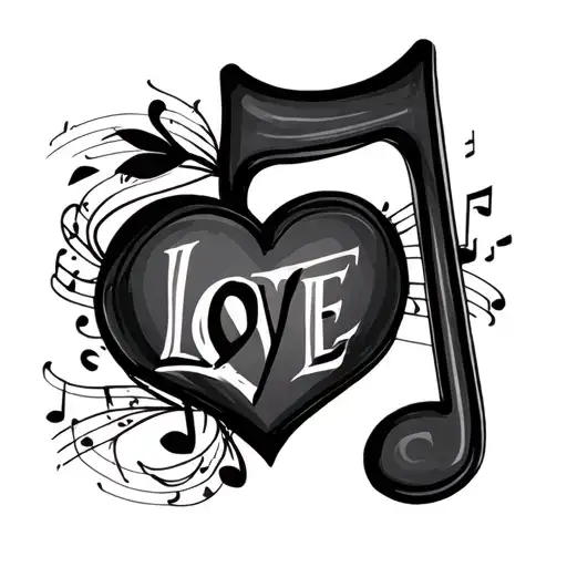 Love Family Music Note Made