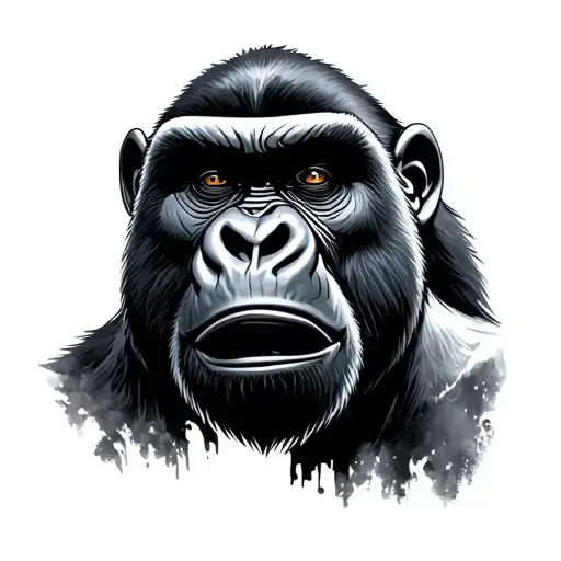 Jekyll And Hyde Silverback Gorilla Face