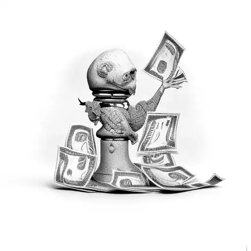 Scale Tipped Down By Finger Holding Money