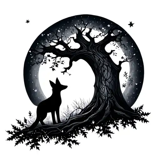 The Little Prince And The Fox Between Maple Tree