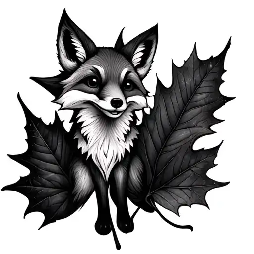 The Little Prince And The Fox Between Maple Leaf