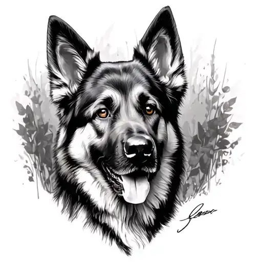 Fore Arm Sleeve With German Shepard