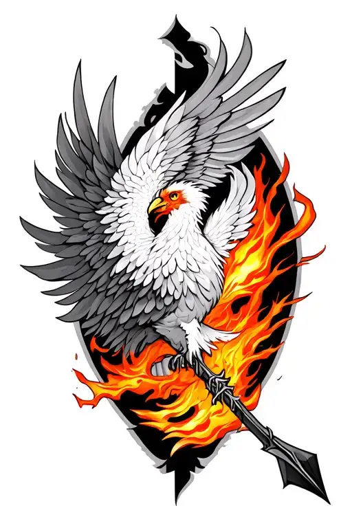 Arrow With Phoenix Fire