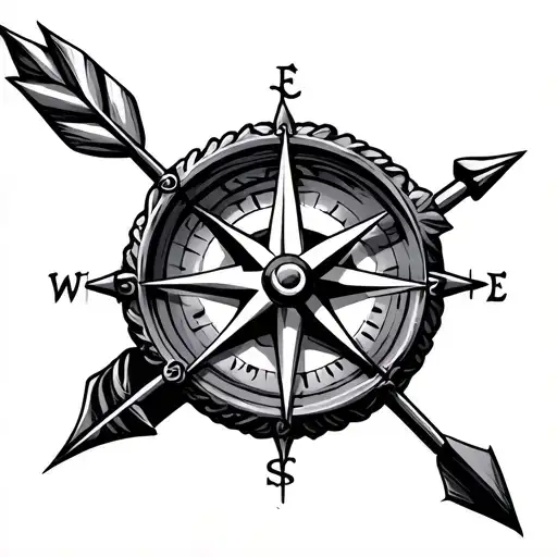 Compass And Arrow Men Hand