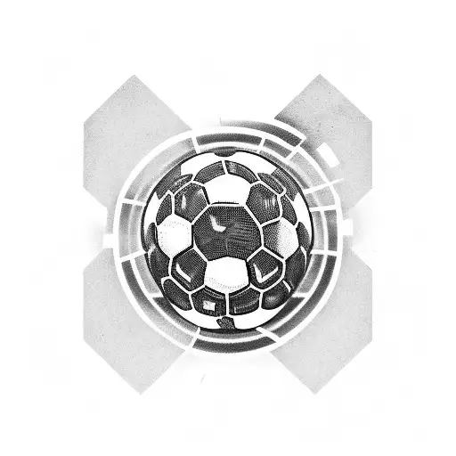 A Robot Playing Soccer With A Santos Football Club Logo On Its Chest