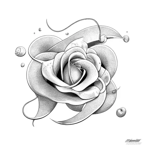 A Sleek Black 56 Chevrolet Surrounded By A Swirling Rose Vine