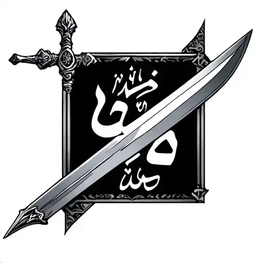In The Name Of God In Farsi Inside A Sword
