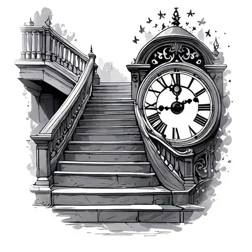 Stairs Going Into Clock Face