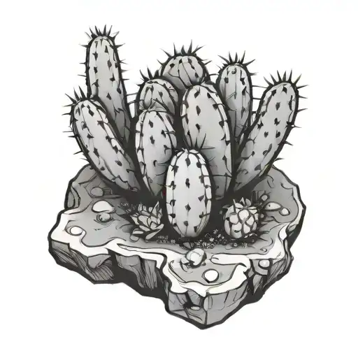 Cactus In Earth Inside