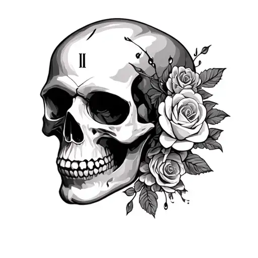 Wedding Date Clock Calendar Skull Master