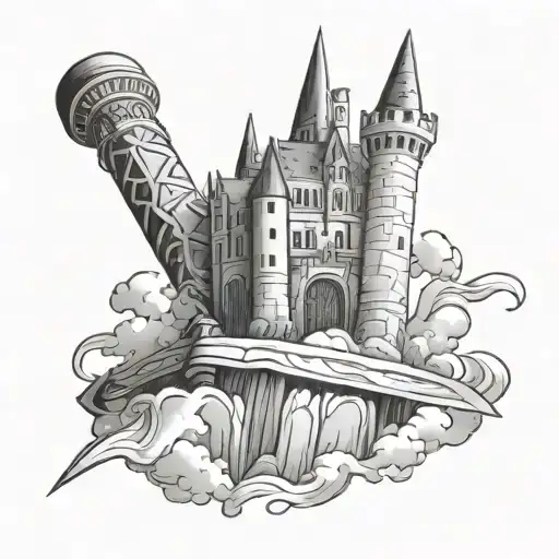 Merlin Wizard Castle Sword Stone