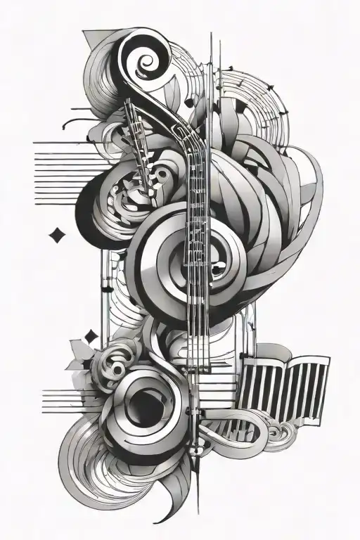 Geometric Music Sheet