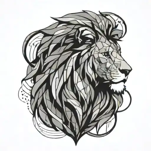 Geometric Music Lion