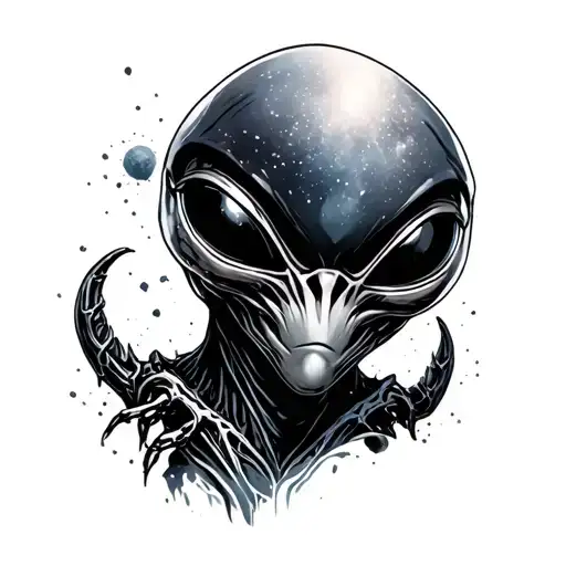 Alien Coming Out Of The Galaxy