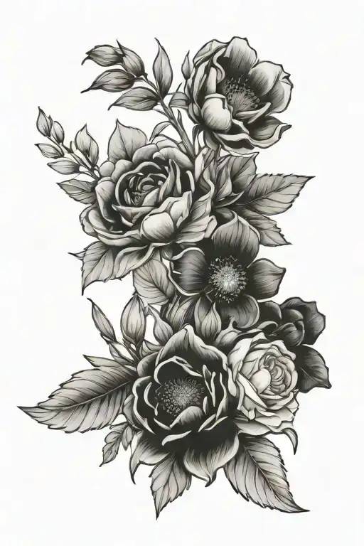 July Birth Flower Bouquet