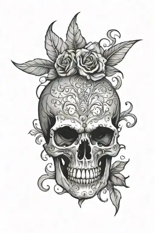 Lackierer Skull Surrounded