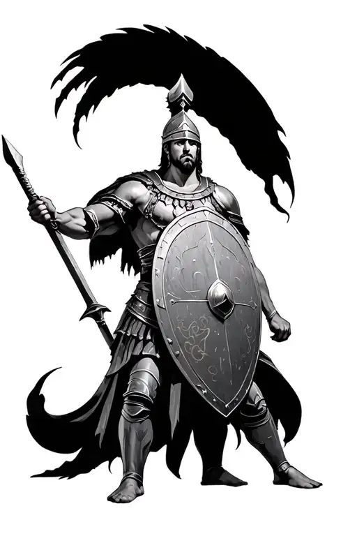 Roman Warrior With Shield