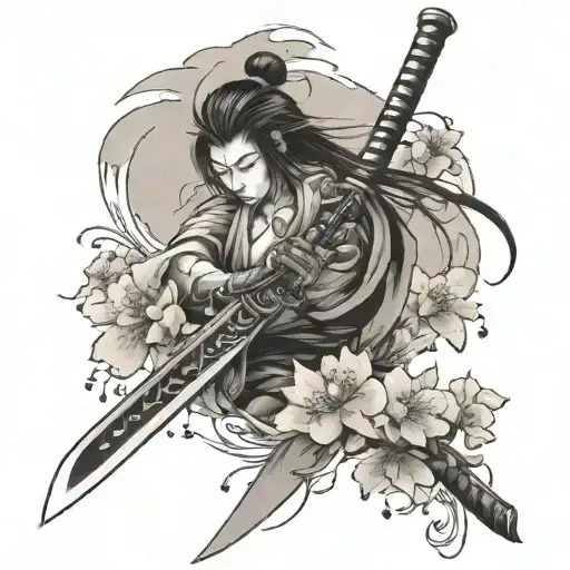 Katana And Rock Sakura