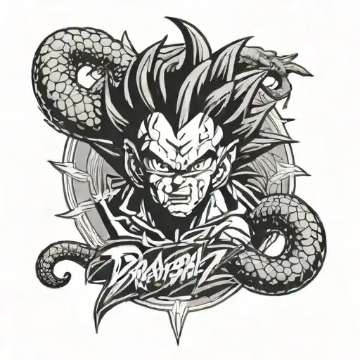 Dragon Ball Z Logo Intertwined